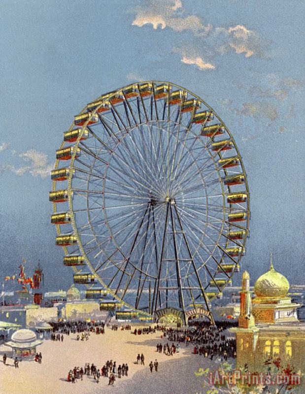 Charles Graham Ferris Wheel, From The World's Fair in Water Colors Art Print