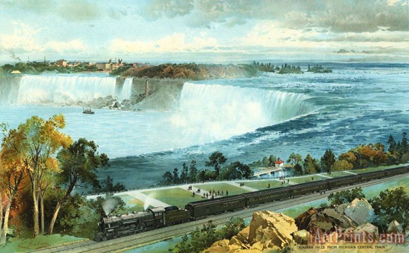 Charles Graham Niagara Falls From Michigan Central Train Poster Art Print