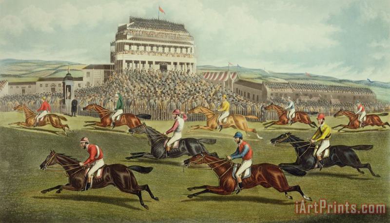 Charles Hunt and Son The Liverpool Grand National Steeplechase Coming In Art Print