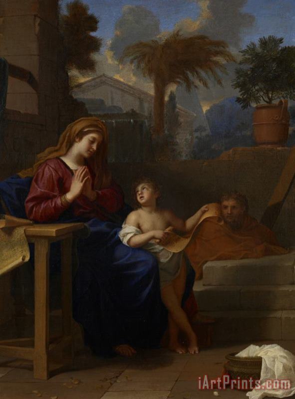Charles Le Brun The Holy Family In Egypt Art Painting