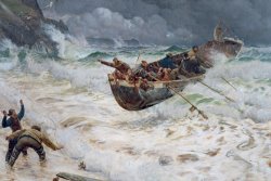 Charles Napier Hemy How the Boat Came Home painting