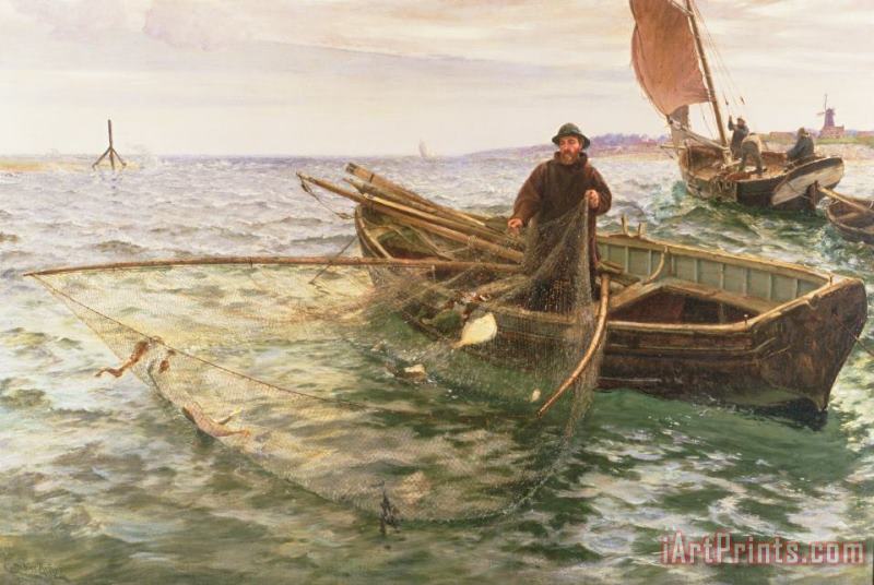 The Fisherman painting - Charles Napier Hemy The Fisherman Art Print