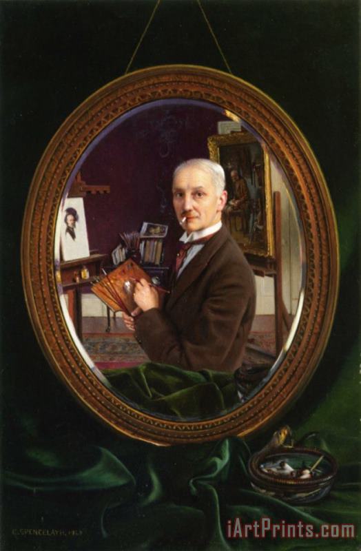 Charles Spencelayh My Reflection Art Painting