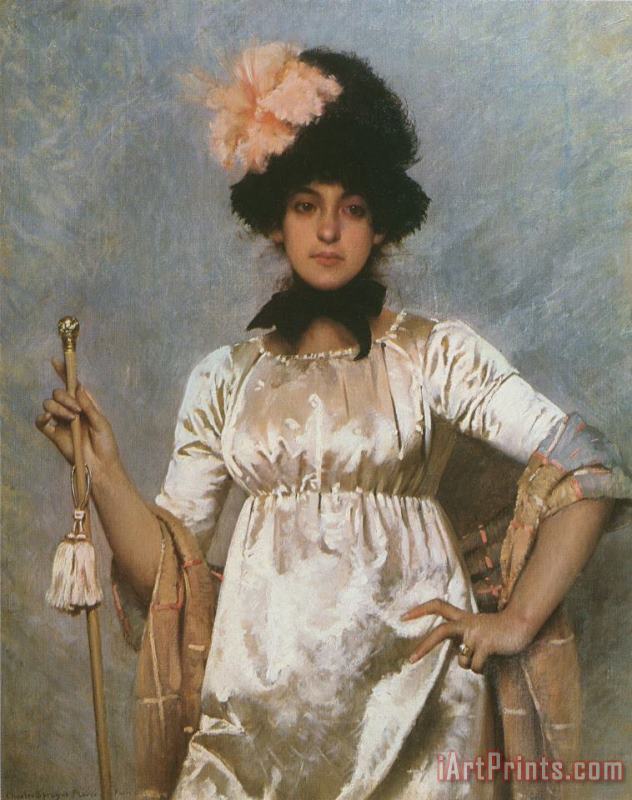 Woman of The Directoire painting - Charles Sprague Pearce Woman of The Directoire Art Print