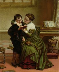 Charles West Cope George Herbert and His Mother painting