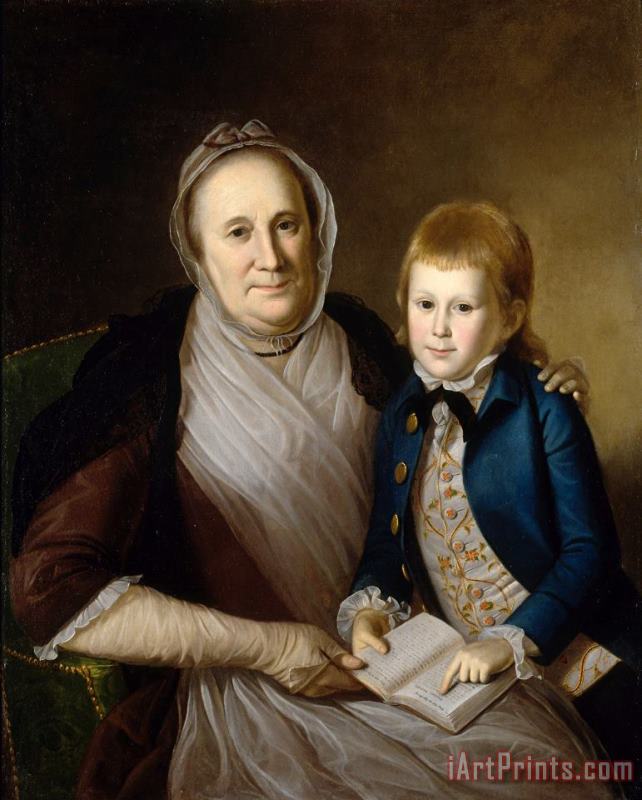 Charles Willson Peale Mrs. James Smith And Grandson Art Print