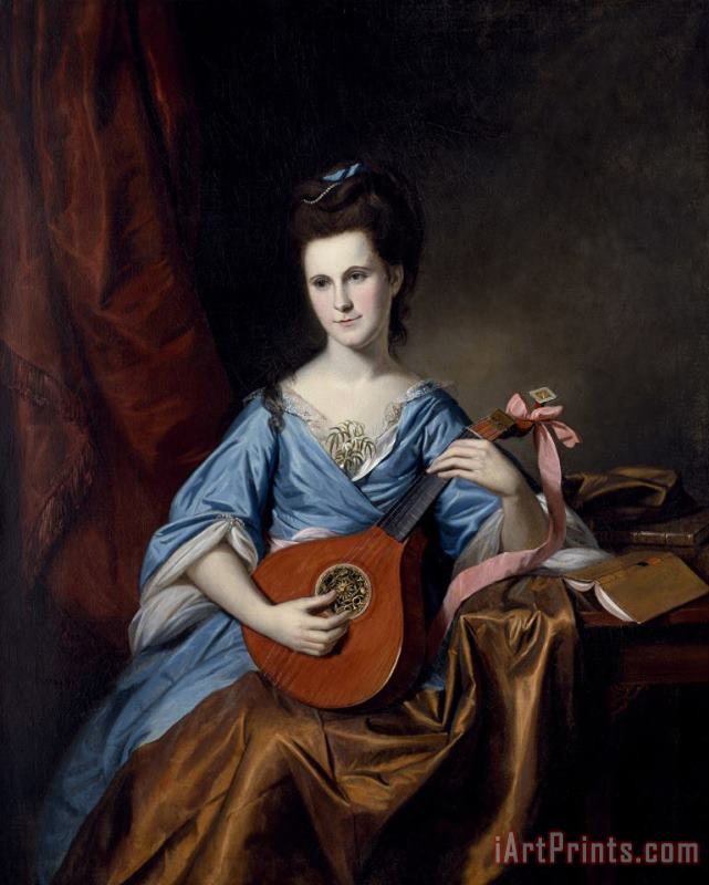 Charles Willson Peale Portrait of Mrs Benjamin Rush (julia Stockton) Art Painting