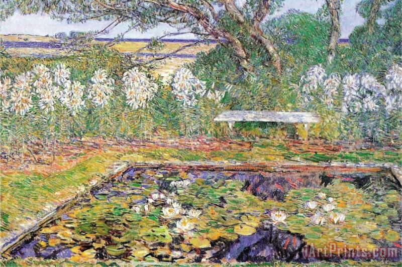 A Garden on Long Island painting - Childe Hassam A Garden on Long Island Art Print