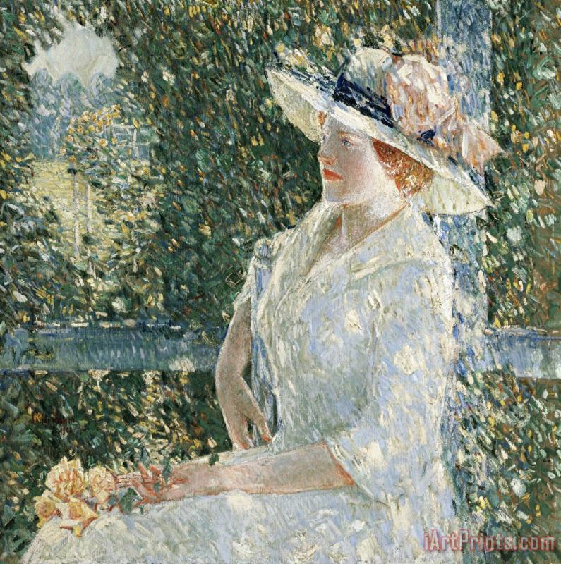 An Outdoor Portrait of Miss Weir painting - Childe Hassam An Outdoor Portrait of Miss Weir Art Print