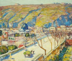 Childe Hassam Bridge at Posilippo at Naples painting