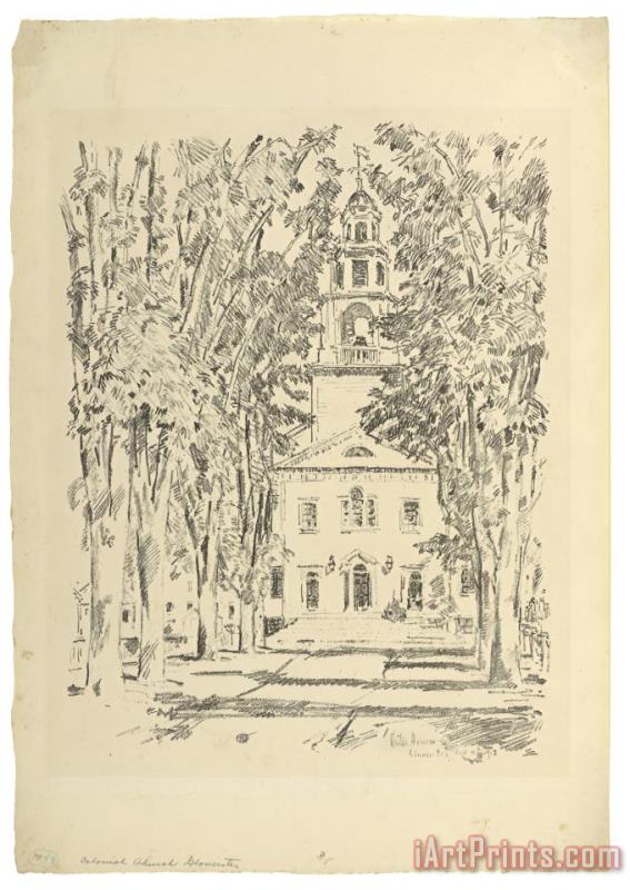 Childe Hassam Colonial Church Gloucester Art Print