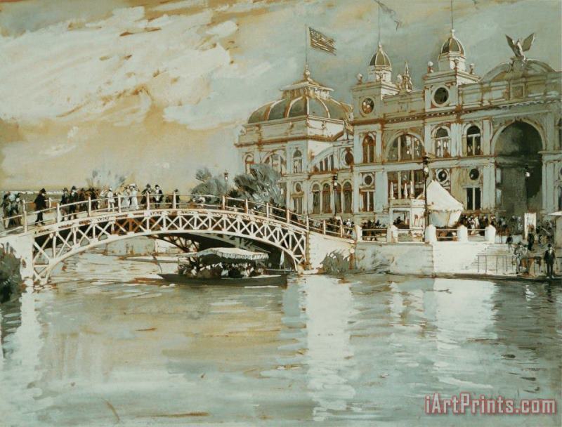 Columbian Exposition, Chicago painting - Childe Hassam Columbian Exposition, Chicago Art Print