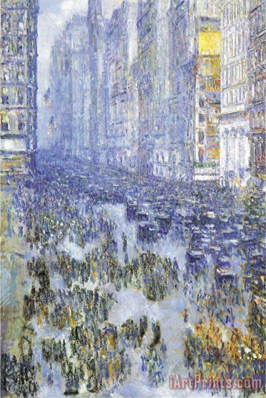 Fifth Avenue painting - Childe Hassam Fifth Avenue Art Print