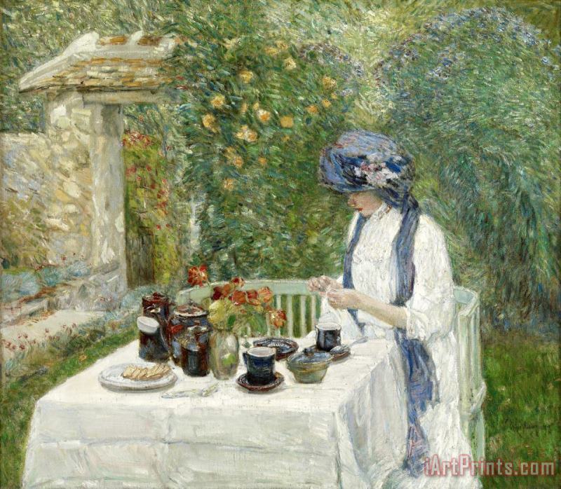 French Tea Garden painting - Childe Hassam French Tea Garden Art Print