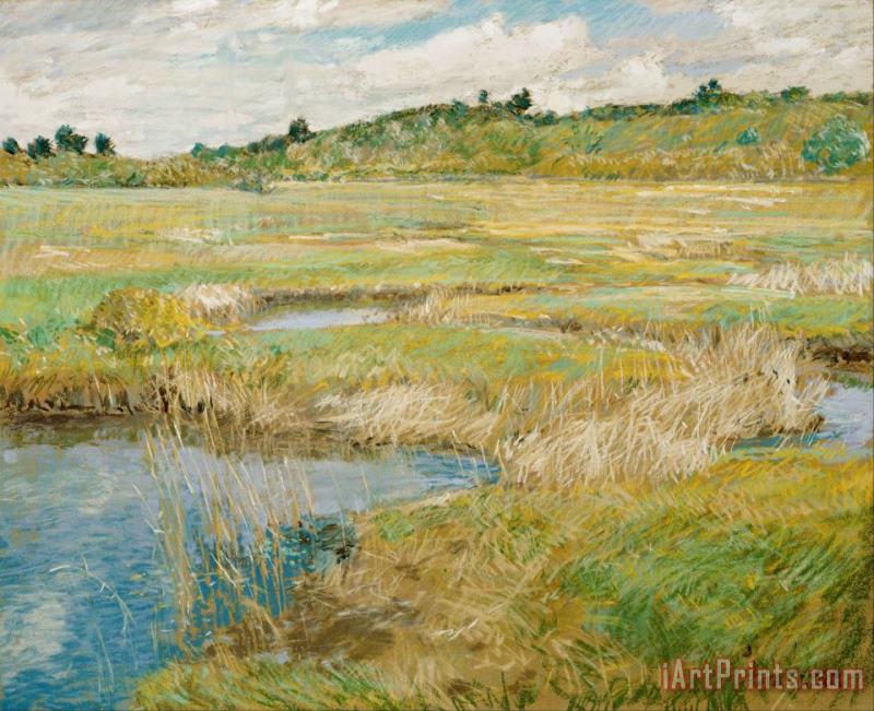 The Concord Meadow painting - Childe Hassam The Concord Meadow Art Print