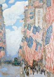 Childe Hassam The Fourth of July painting