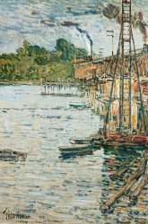 Childe Hassam The Mill Pond painting