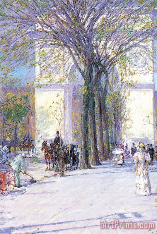 Childe Hassam Washington Triumphal Arch in Spring Art Painting