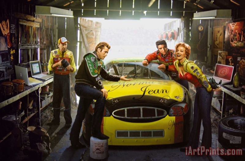 Eternal Speedway painting - chris consani Eternal Speedway Art Print