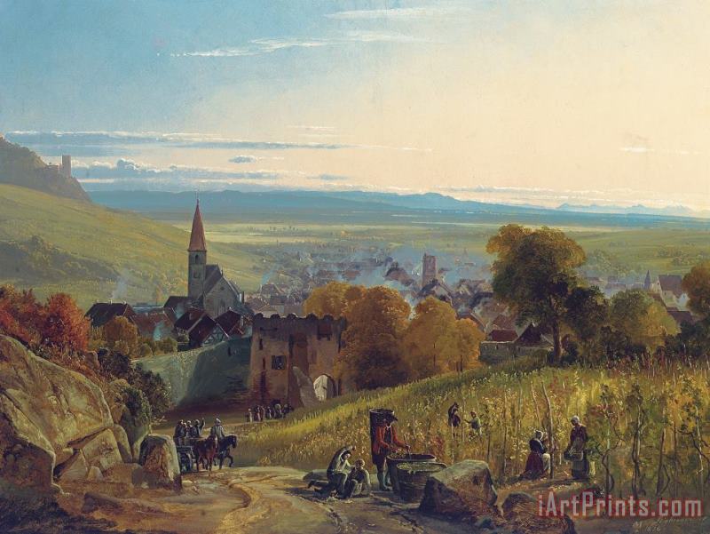 Christian Ernst Bernhard Morgenstern The Travellers Art Painting