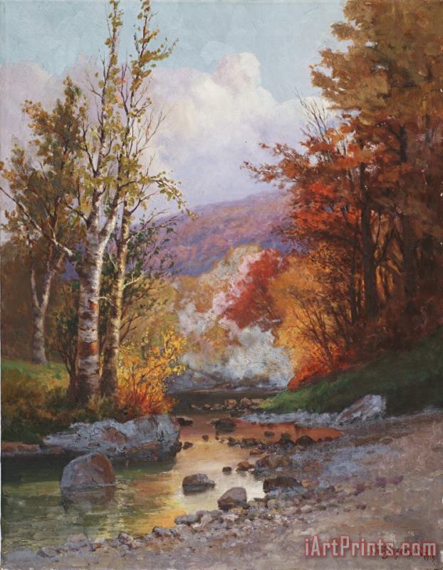 Autumn in the Berkshires painting - Christian Jorgensen Autumn in the Berkshires Art Print