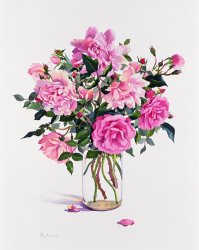Christopher Ryland Roses In A Glass Jar