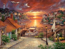 Lighthouse Art for sale - New Horizons by Chuck Pinson