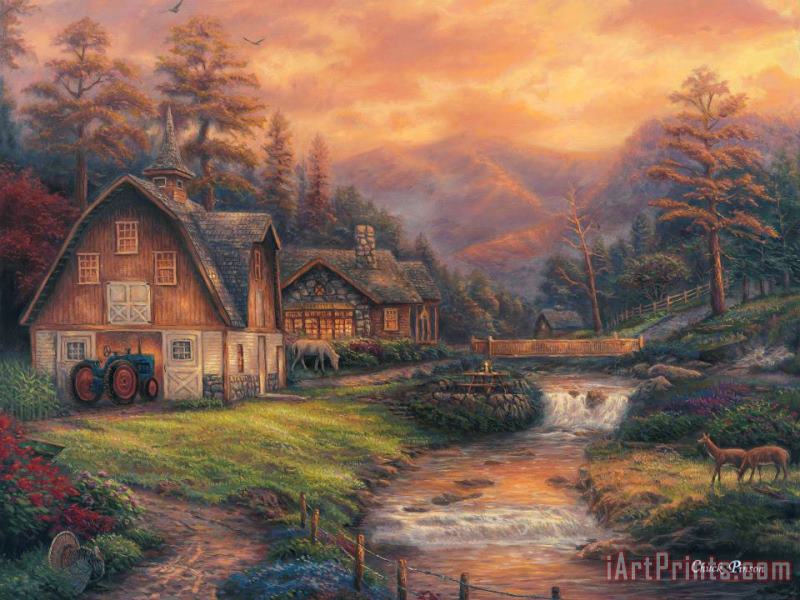 Chuck Pinson Steps Off The Appalachian Trail Art Painting