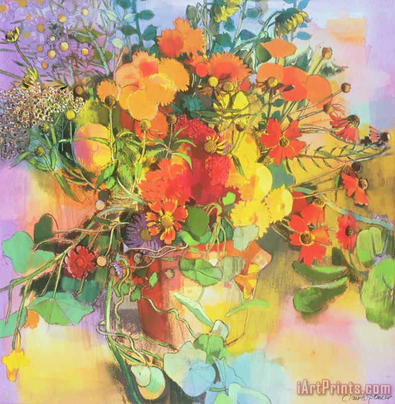 Claire Spencer Autumn Flowers Art Print