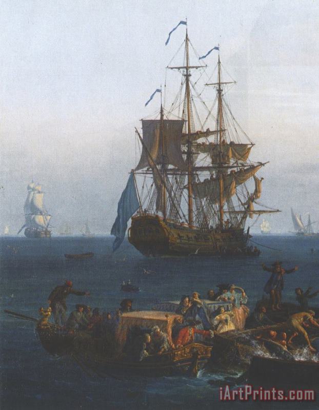 Claude Joseph Vernet View of The Gulf of Bandol Fishing for Tuna Art Painting