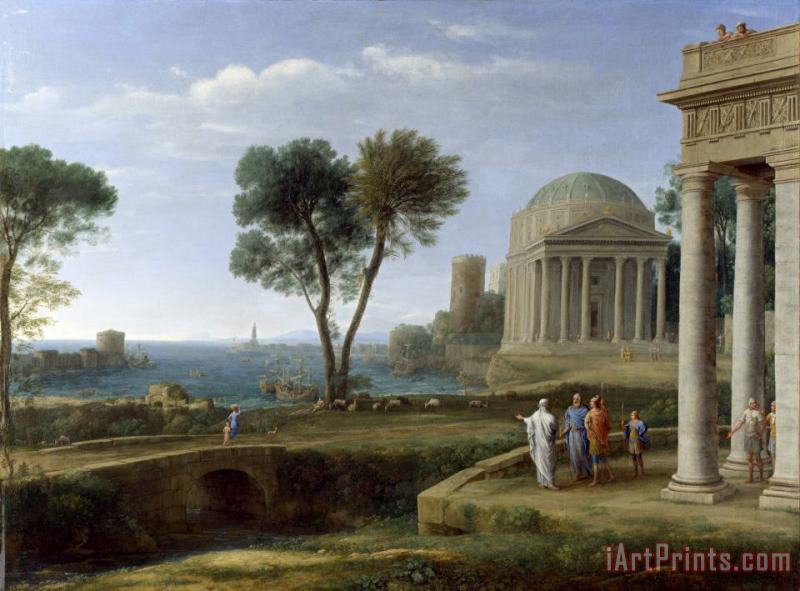 Claude Lorrain Aeneas in Delos Art Painting
