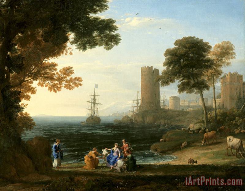 Claude Lorrain Coast View with The Abduction of Europa Art Print