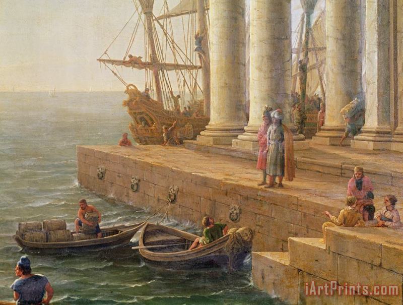 Claude Lorrain Harbor Scene Art Painting