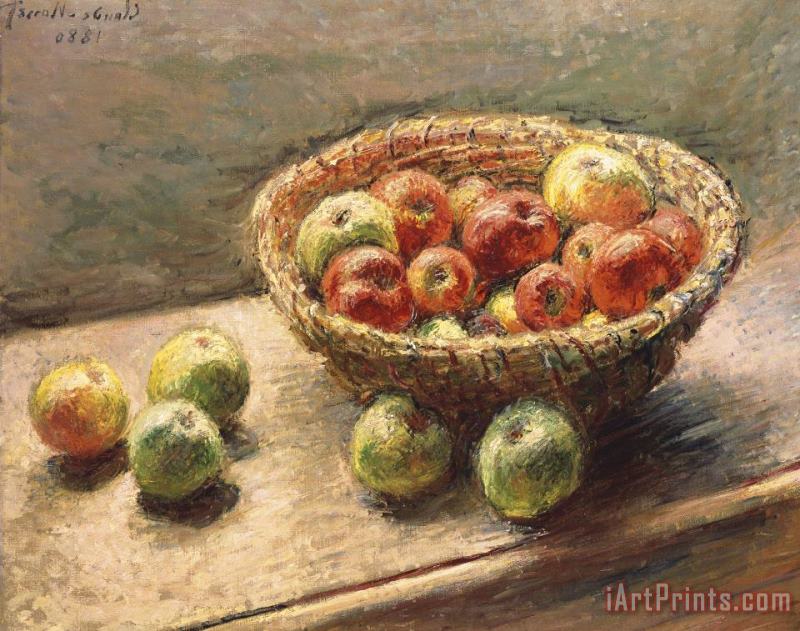 A Bowl of Apples painting - Claude Monet A Bowl of Apples Art Print