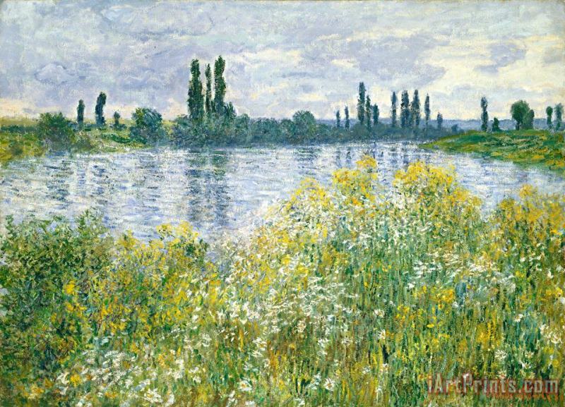 Claude Monet Banks Of The Seine Vetheuil Art Print
