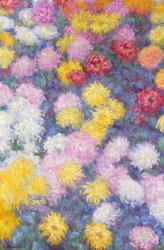 Claude Monet Chrysanthemums painting