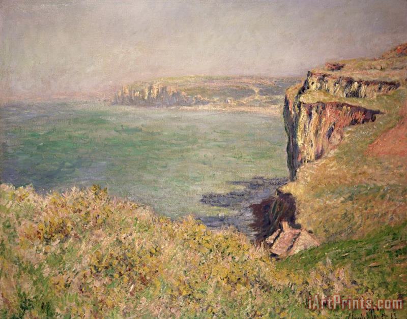 Cliff at Varengeville painting - Claude Monet Cliff at Varengeville Art Print