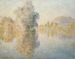 Claude Monet Early Morning on the Seine at Giverny painting