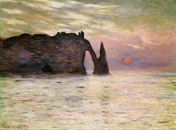Claude Monet Falaise dEtretat painting