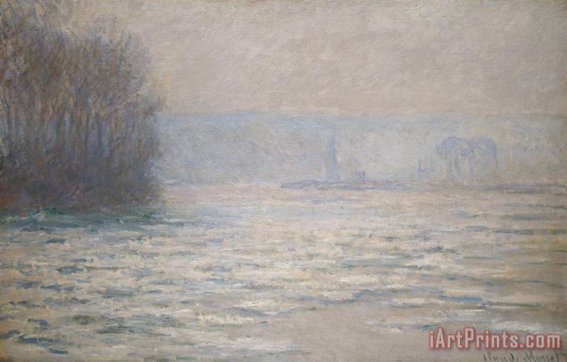 Claude Monet Floods On The Seine Near Bennecourt Art Painting