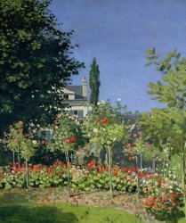 Claude Monet Flowering Garden at Sainte-Adresse painting