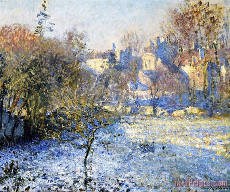 Frost painting - Claude Monet Frost Art Print