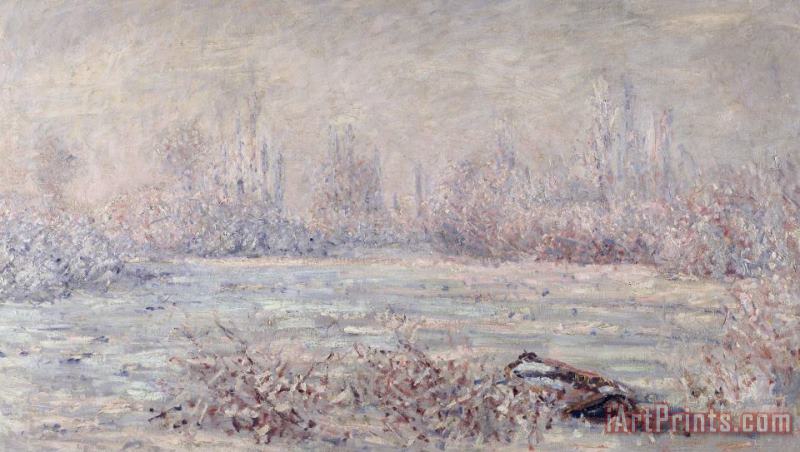 Claude Monet Frost Near Vetheuil Art Painting