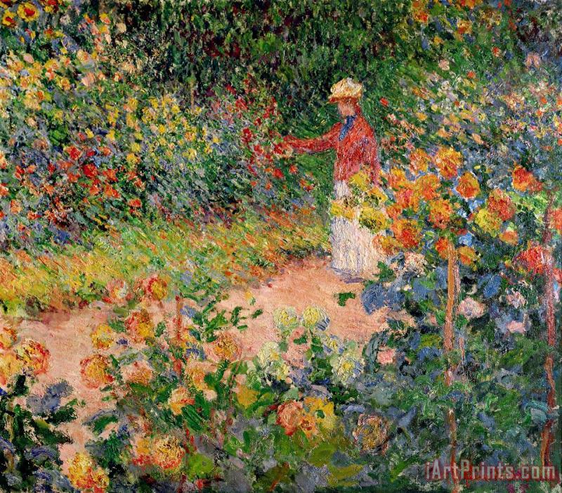 Garden at Giverny painting - Claude Monet Garden at Giverny Art Print