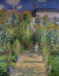 Claude Monet Garden at Vetheuil painting