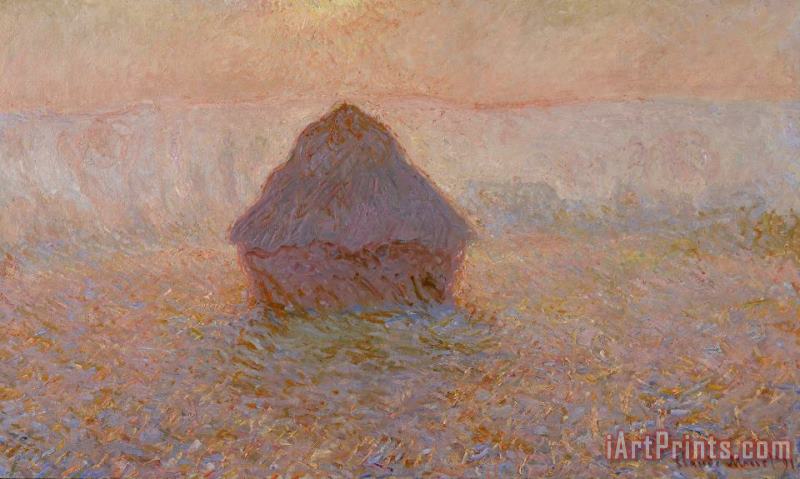 Claude Monet Grainstack Sun In The Mist Art Print