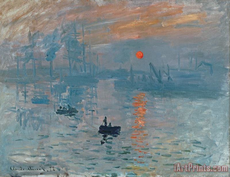 Claude Monet Impression Sunrise Art Painting