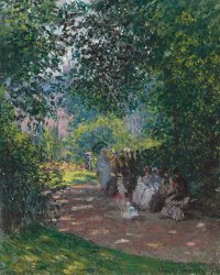 Claude Monet In The Park Monceau painting