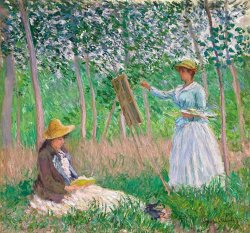 Claude Monet In The Woods At Giverny painting