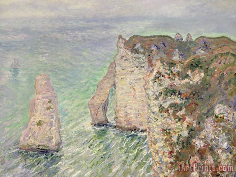 Claude Monet Laiguille And The Porte Daval Etretat Art Painting